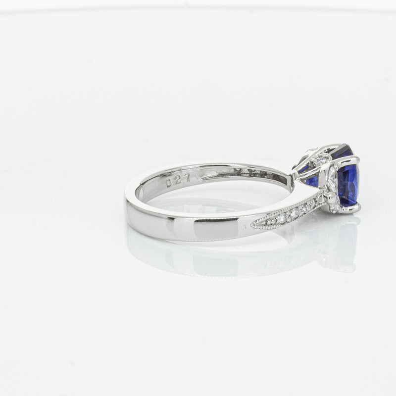 Deja Vu Platinum 1.88ct Sapphire & Diamond Ring-Ring-Walker & Hall
