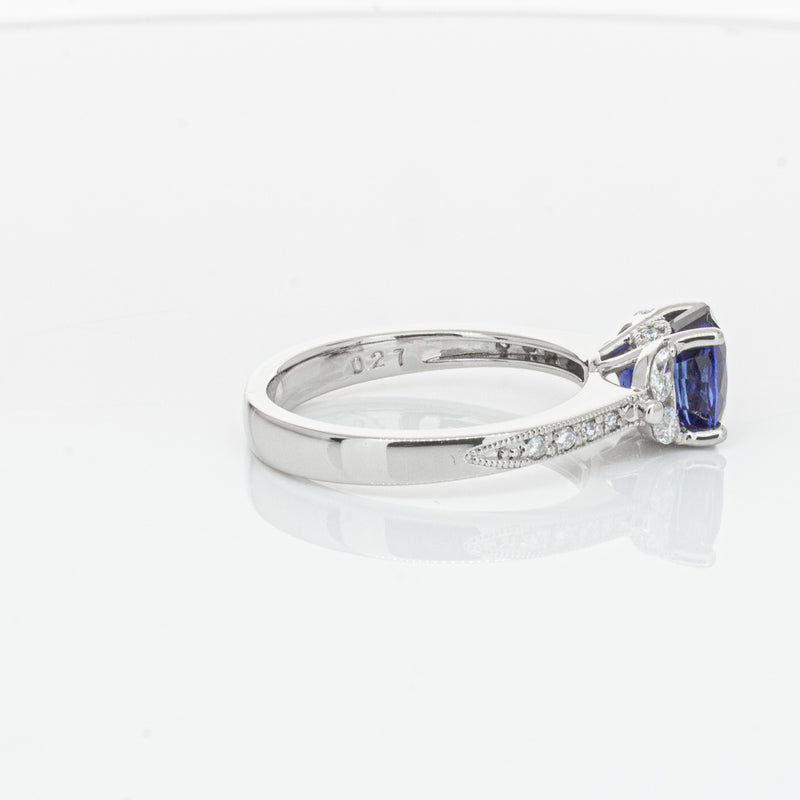 Deja Vu Platinum 1.88ct Sapphire & Diamond Ring-Ring-Walker & Hall
