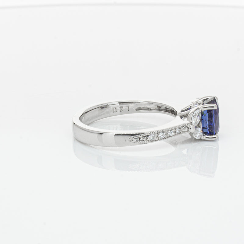 Deja Vu Platinum 1.88ct Sapphire & Diamond Ring-Ring-Walker & Hall