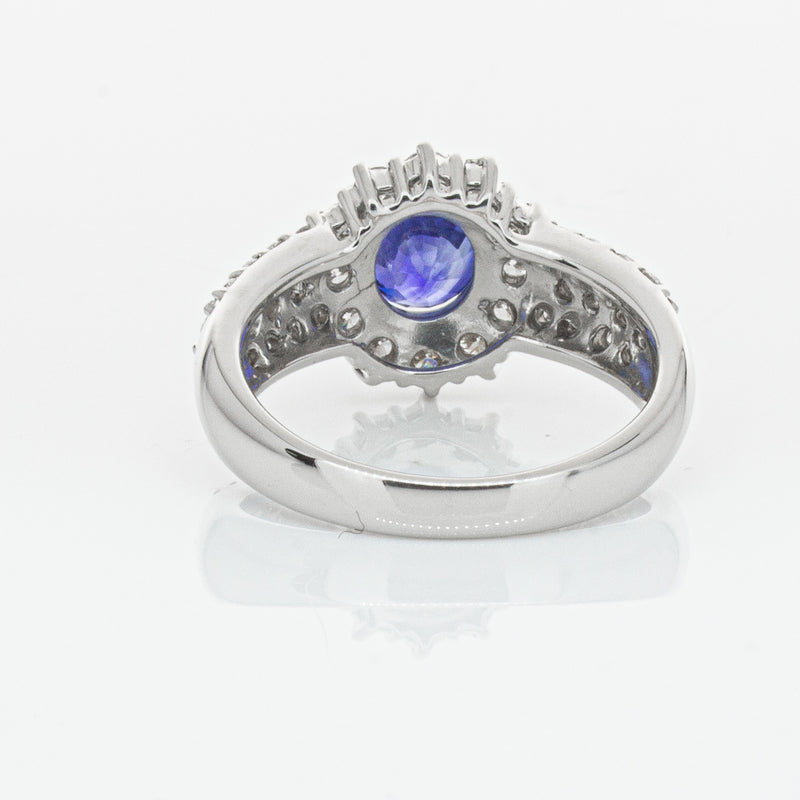 Deja Vu Platinum 1.64ct Sapphire & Diamond Ring-Ring-Walker & Hall