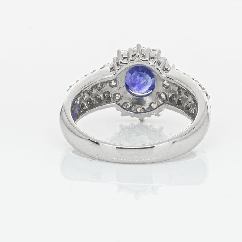 Deja Vu Platinum 1.64ct Sapphire & Diamond Ring-Ring-Walker & Hall