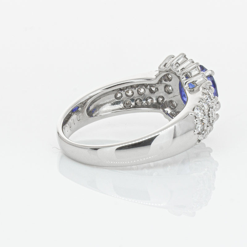 Deja Vu Platinum 1.64ct Sapphire & Diamond Ring-Ring-Walker & Hall