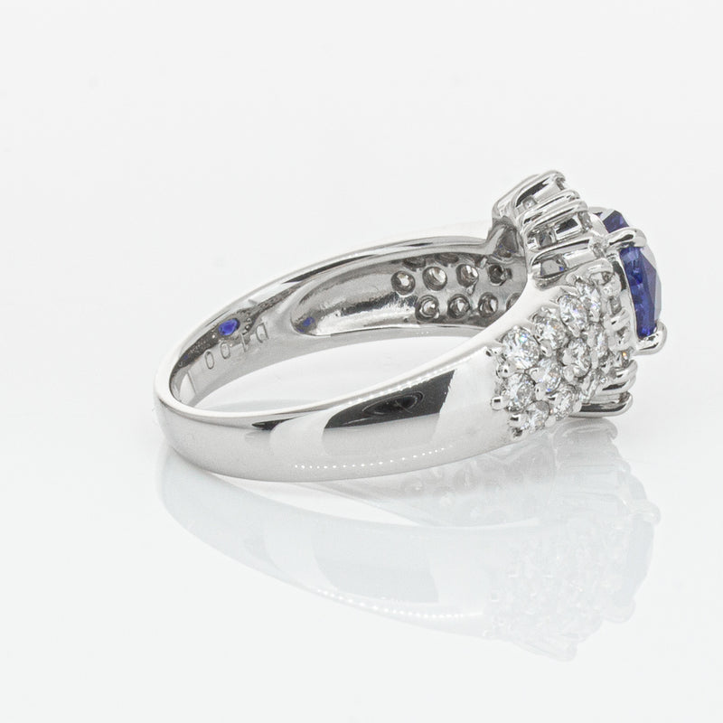 Deja Vu Platinum 1.64ct Sapphire & Diamond Ring-Ring-Walker & Hall