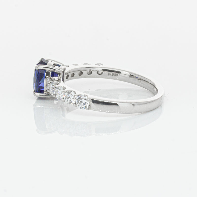 Deja Vu Platinum 1.37ct Sapphire & Diamond Ring-Ring-Walker & Hall