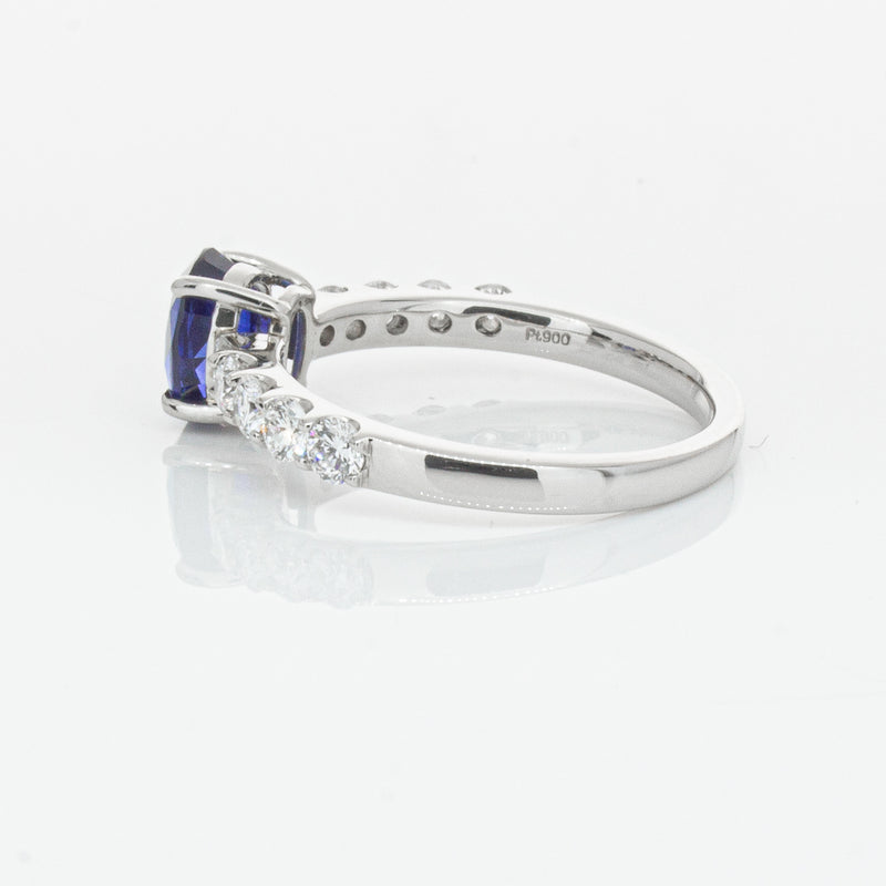 Deja Vu Platinum 1.37ct Sapphire & Diamond Ring-Ring-Walker & Hall