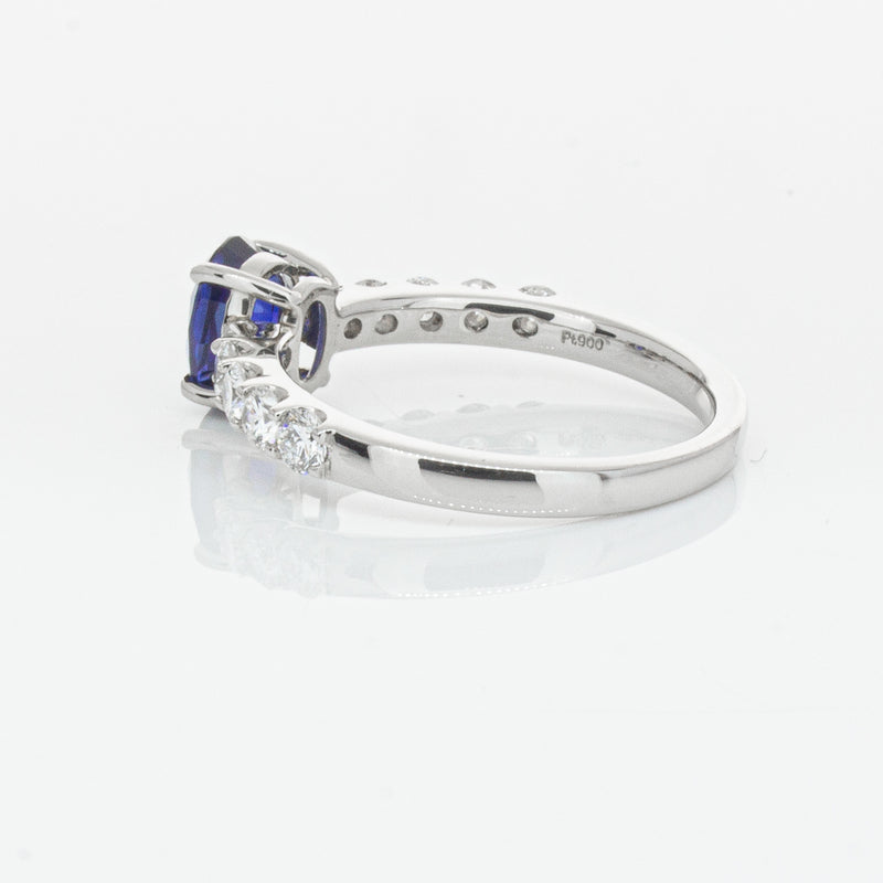Deja Vu Platinum 1.37ct Sapphire & Diamond Ring-Ring-Walker & Hall