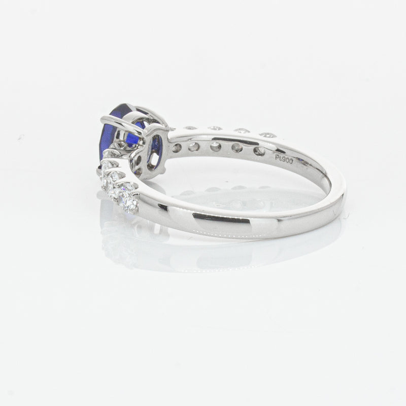 Deja Vu Platinum 1.37ct Sapphire & Diamond Ring-Ring-Walker & Hall