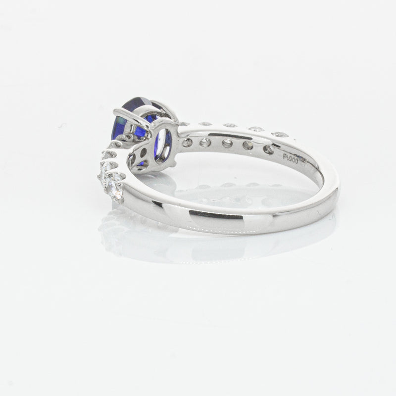 Deja Vu Platinum 1.37ct Sapphire & Diamond Ring-Ring-Walker & Hall