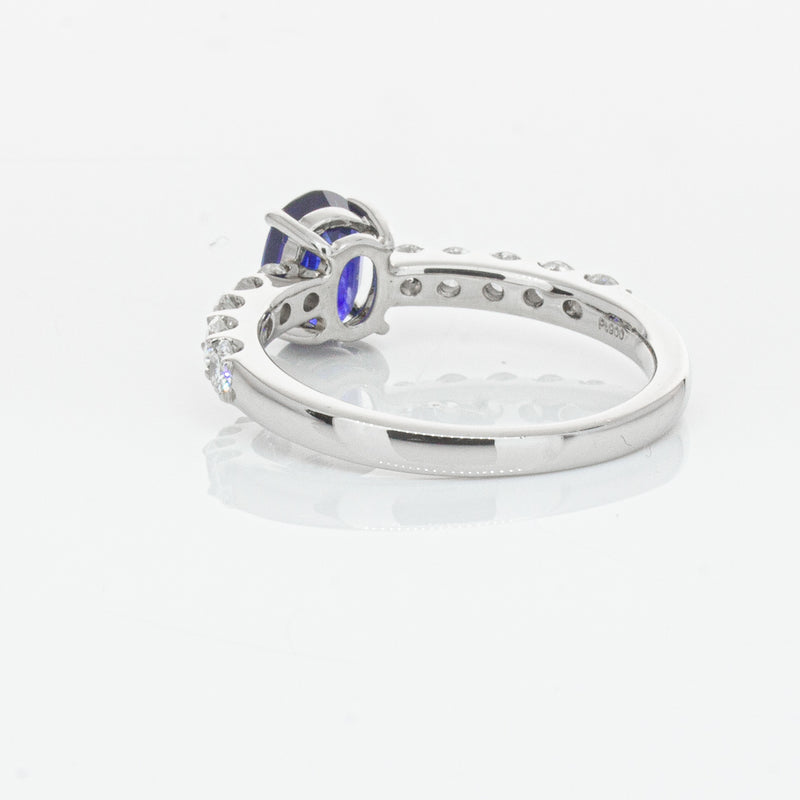 Deja Vu Platinum 1.37ct Sapphire & Diamond Ring-Ring-Walker & Hall