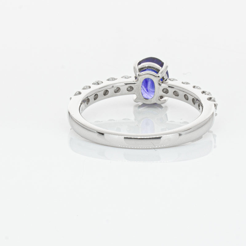 Deja Vu Platinum 1.37ct Sapphire & Diamond Ring-Ring-Walker & Hall