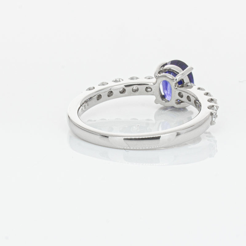 Deja Vu Platinum 1.37ct Sapphire & Diamond Ring-Ring-Walker & Hall