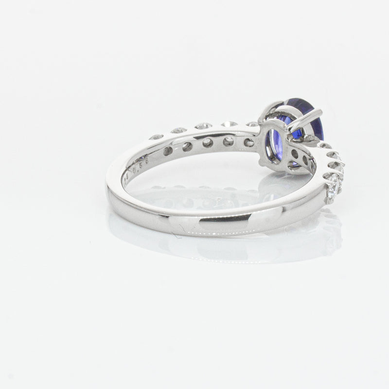 Deja Vu Platinum 1.37ct Sapphire & Diamond Ring-Ring-Walker & Hall