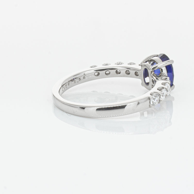 Deja Vu Platinum 1.37ct Sapphire & Diamond Ring-Ring-Walker & Hall
