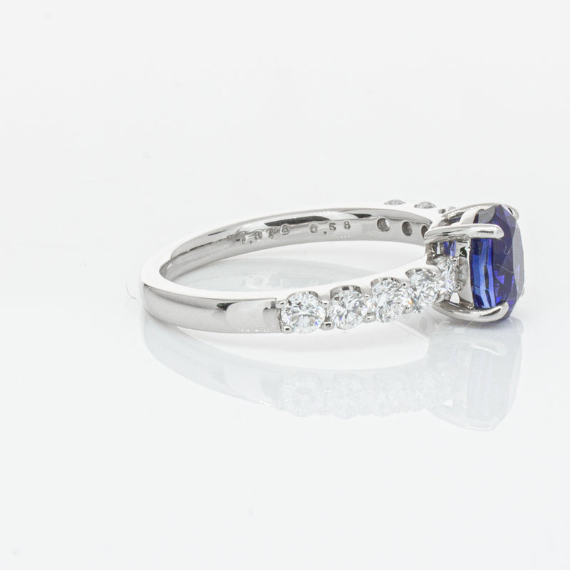 Deja Vu Platinum 1.37ct Sapphire & Diamond Ring-Ring-Walker & Hall