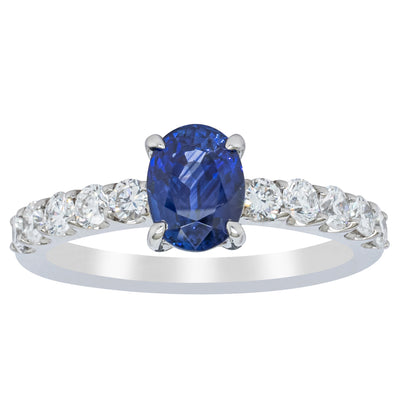 Deja Vu Platinum 1.37ct Sapphire & Diamond Ring-Ring-Walker & Hall