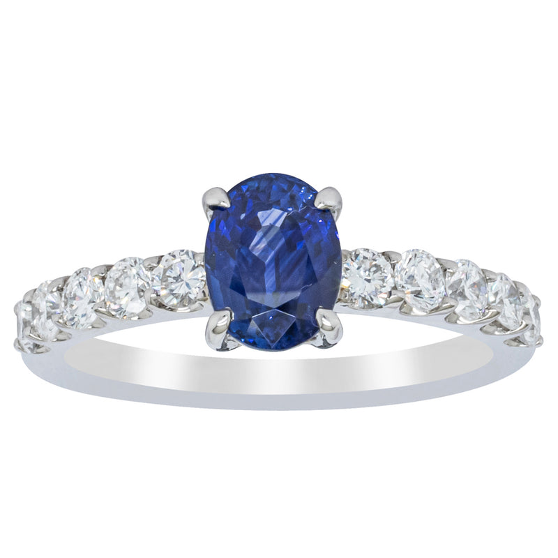 Deja Vu Platinum 1.37ct Sapphire & Diamond Ring-Ring-Walker & Hall