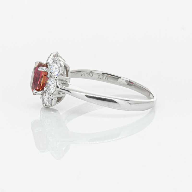 Deja Vu Platinum 1.10ct Ruby & Diamond Ring-Ring-Walker & Hall