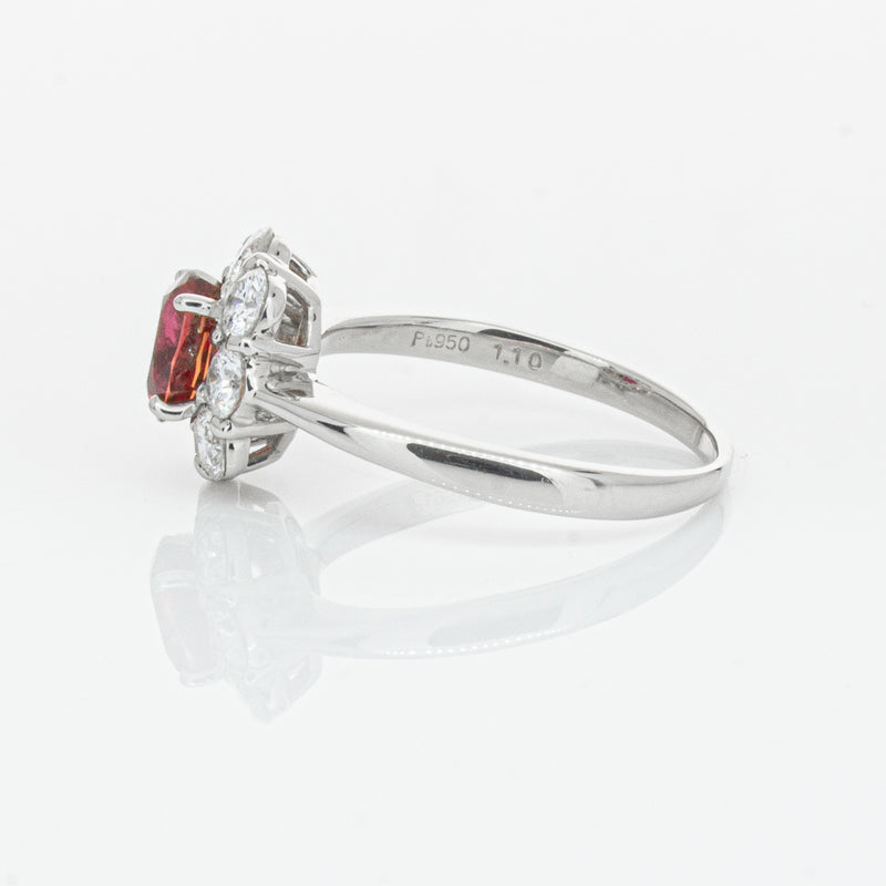 Deja Vu Platinum 1.10ct Ruby & Diamond Ring-Ring-Walker & Hall