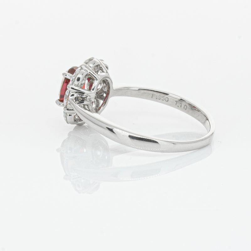 Deja Vu Platinum 1.10ct Ruby & Diamond Ring-Ring-Walker & Hall