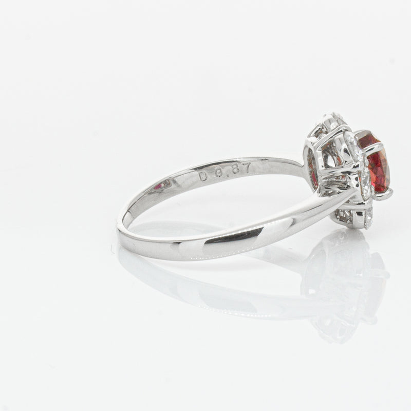 Deja Vu Platinum 1.10ct Ruby & Diamond Ring-Ring-Walker & Hall
