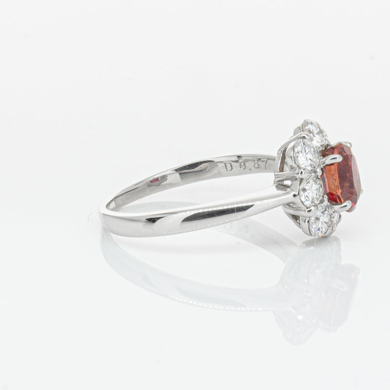Deja Vu Platinum 1.10ct Ruby & Diamond Ring-Ring-Walker & Hall