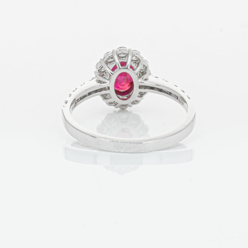 Deja Vu Platinum 1.06ct Ruby & Diamond Ring-Ring-Walker & Hall