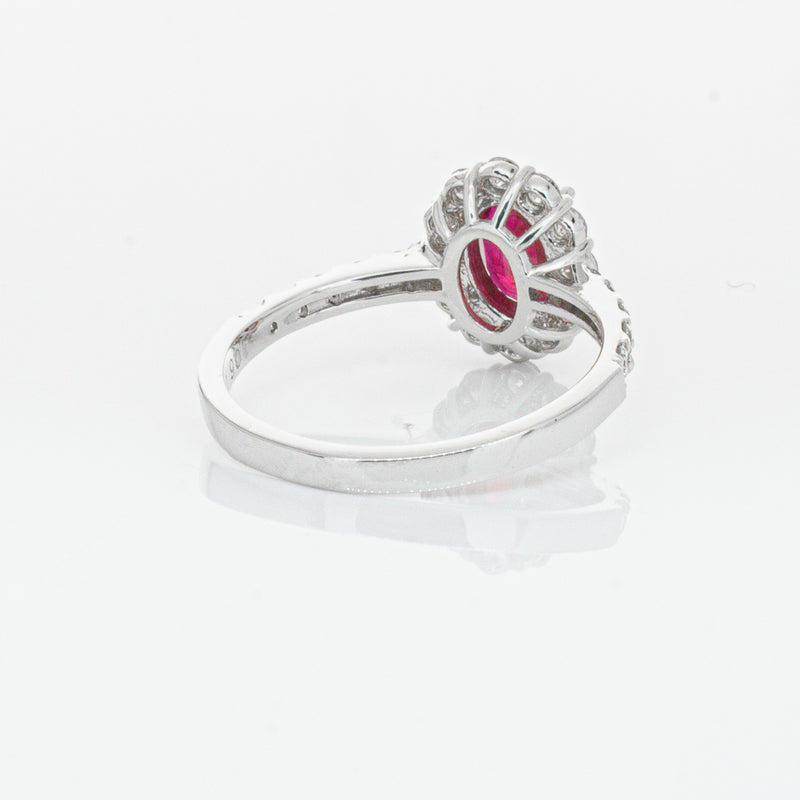 Deja Vu Platinum 1.06ct Ruby & Diamond Ring-Ring-Walker & Hall