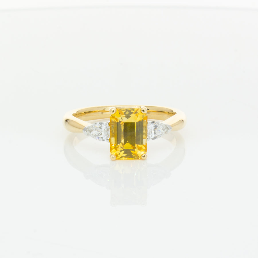 18ct Yellow Gold 2.15ct Yellow Sapphire & Diamond Ayla Ring-Ring-Walker & Hall