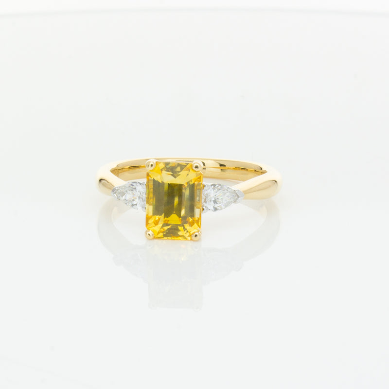 18ct Yellow Gold 2.15ct Yellow Sapphire & Diamond Ayla Ring-Ring-Walker & Hall