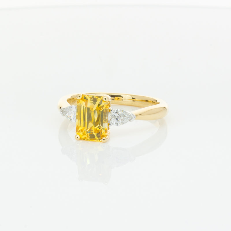 18ct Yellow Gold 2.15ct Yellow Sapphire & Diamond Ayla Ring-Ring-Walker & Hall
