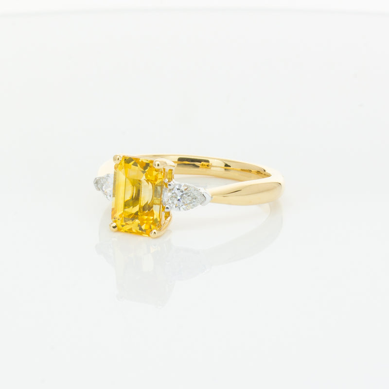 18ct Yellow Gold 2.15ct Yellow Sapphire & Diamond Ayla Ring-Ring-Walker & Hall