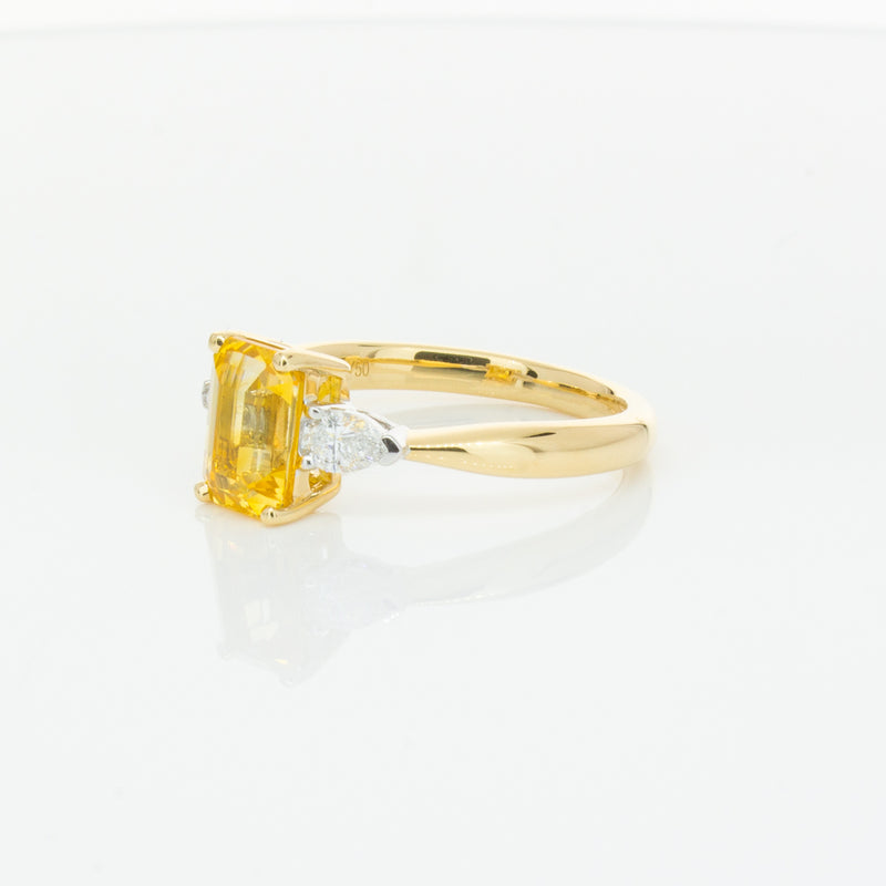 18ct Yellow Gold 2.15ct Yellow Sapphire & Diamond Ayla Ring-Ring-Walker & Hall
