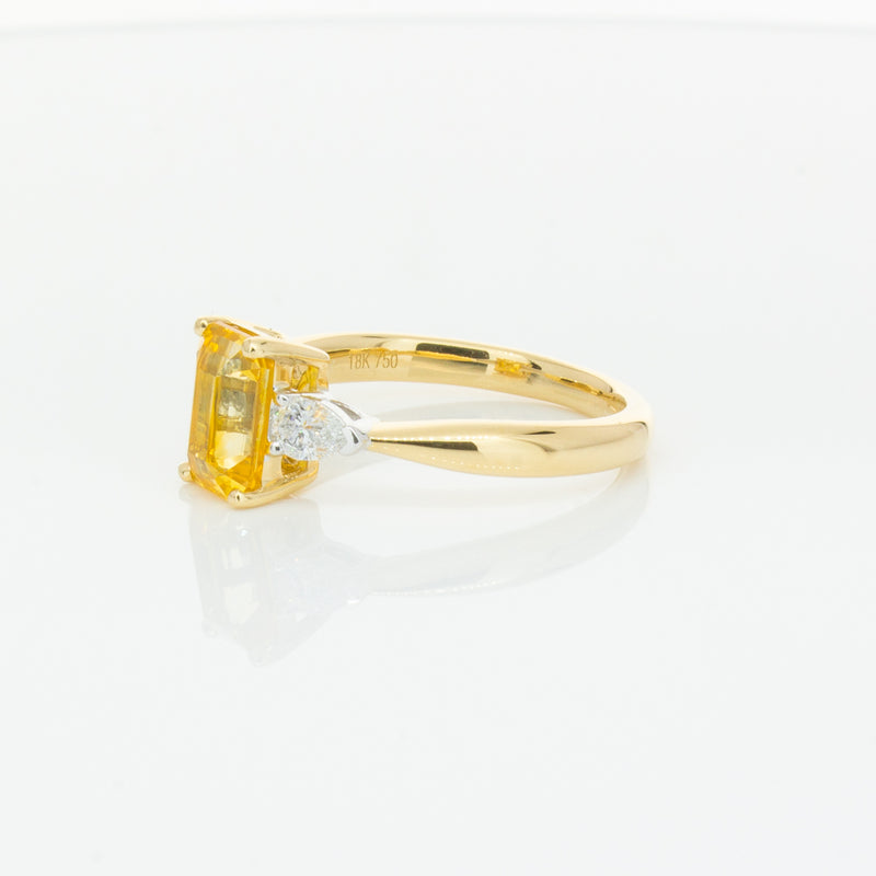 18ct Yellow Gold 2.15ct Yellow Sapphire & Diamond Ayla Ring-Ring-Walker & Hall