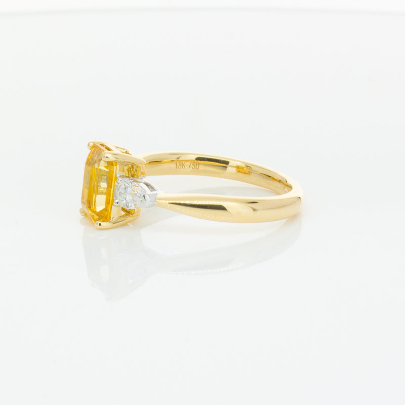 18ct Yellow Gold 2.15ct Yellow Sapphire & Diamond Ayla Ring-Ring-Walker & Hall