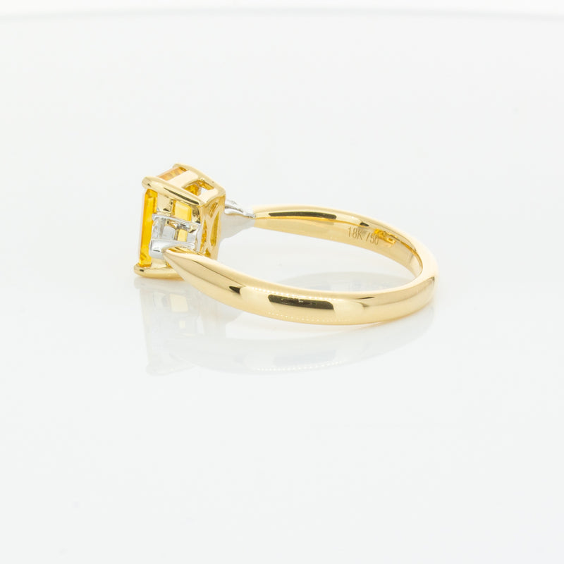 18ct Yellow Gold 2.15ct Yellow Sapphire & Diamond Ayla Ring-Ring-Walker & Hall