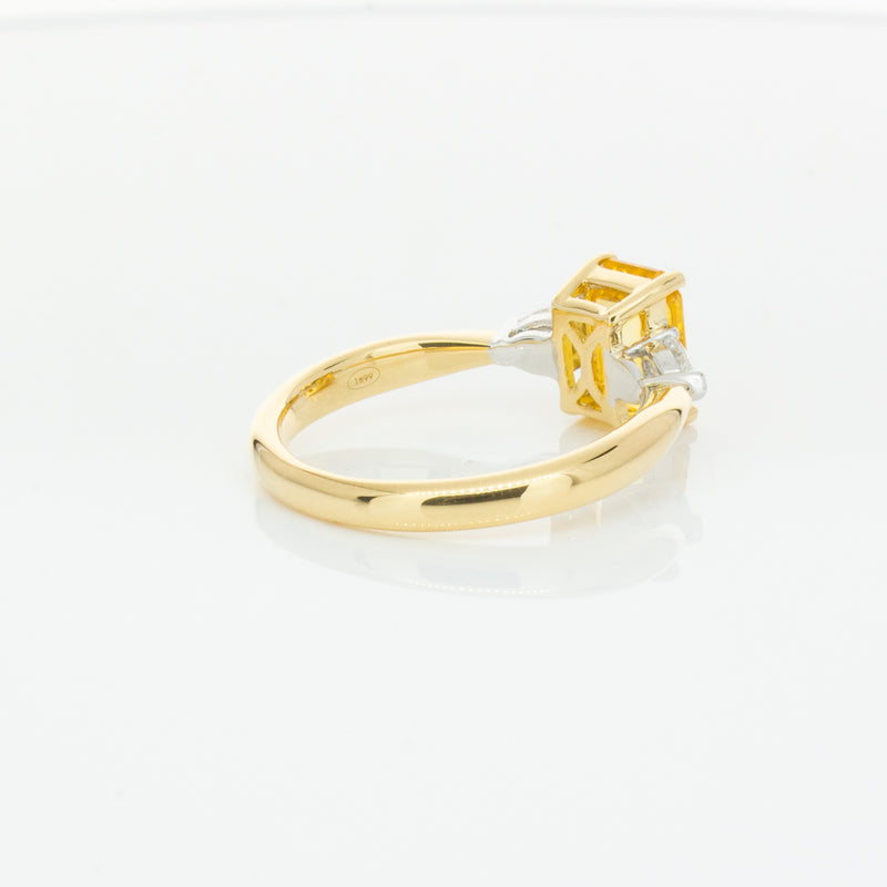 18ct Yellow Gold 2.15ct Yellow Sapphire & Diamond Ayla Ring-Ring-Walker & Hall