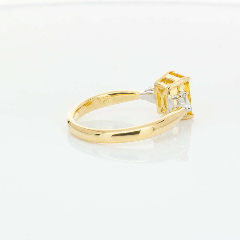 18ct Yellow Gold 2.15ct Yellow Sapphire & Diamond Ayla Ring-Ring-Walker & Hall