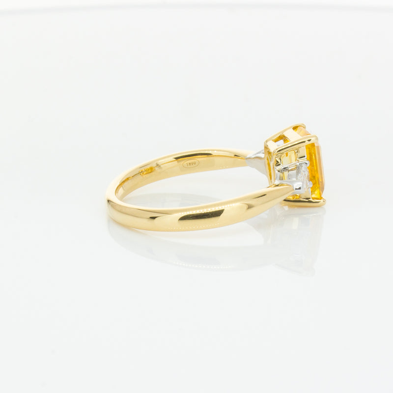 18ct Yellow Gold 2.15ct Yellow Sapphire & Diamond Ayla Ring-Ring-Walker & Hall