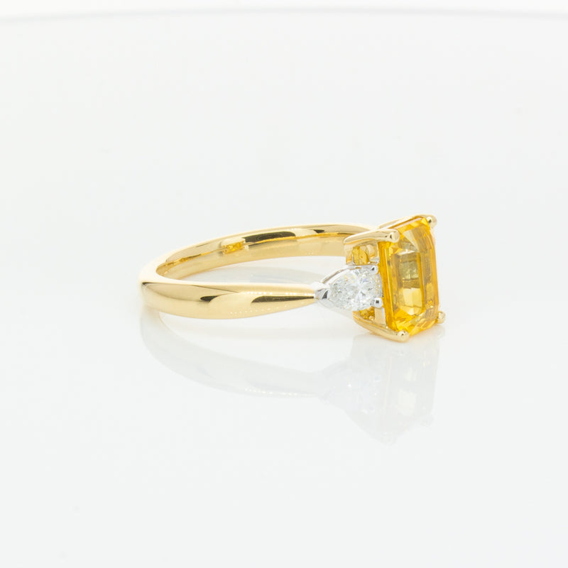 18ct Yellow Gold 2.15ct Yellow Sapphire & Diamond Ayla Ring-Ring-Walker & Hall