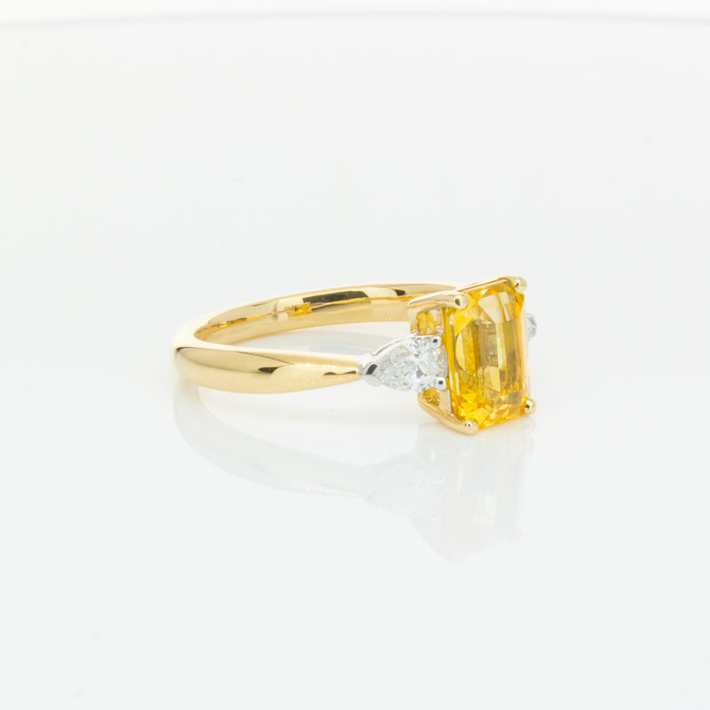 18ct Yellow Gold 2.15ct Yellow Sapphire & Diamond Ayla Ring-Ring-Walker & Hall