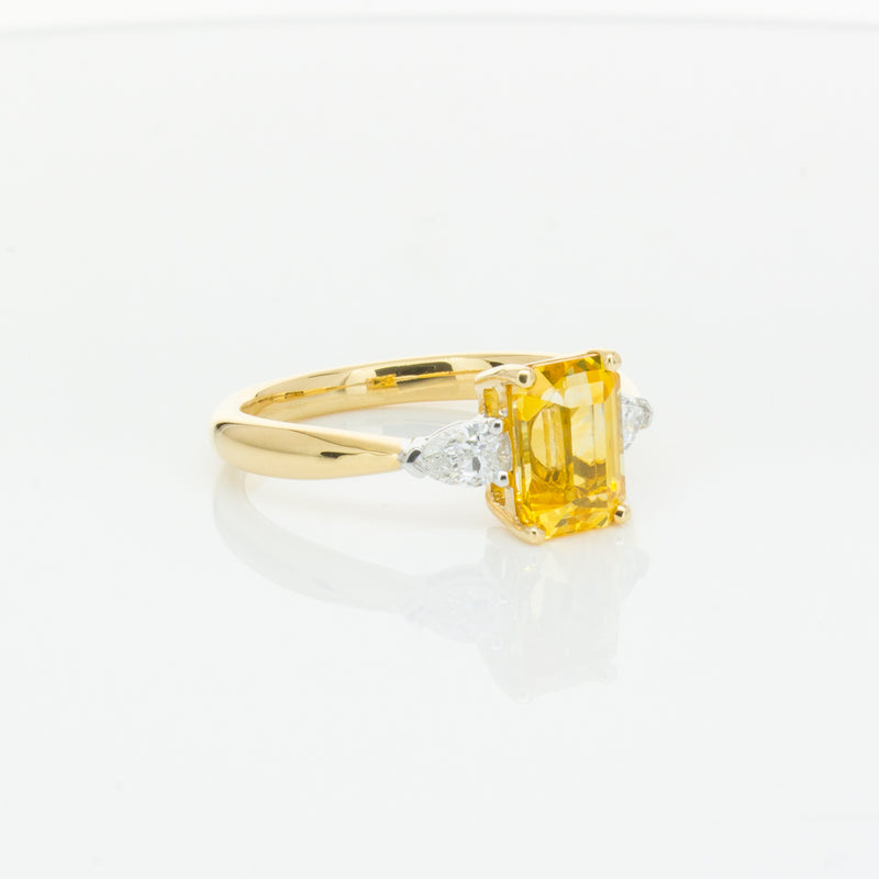 18ct Yellow Gold 2.15ct Yellow Sapphire & Diamond Ayla Ring-Ring-Walker & Hall