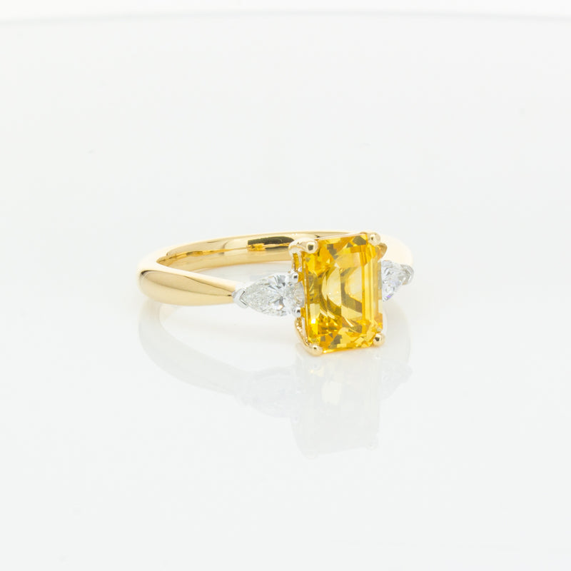 18ct Yellow Gold 2.15ct Yellow Sapphire & Diamond Ayla Ring-Ring-Walker & Hall