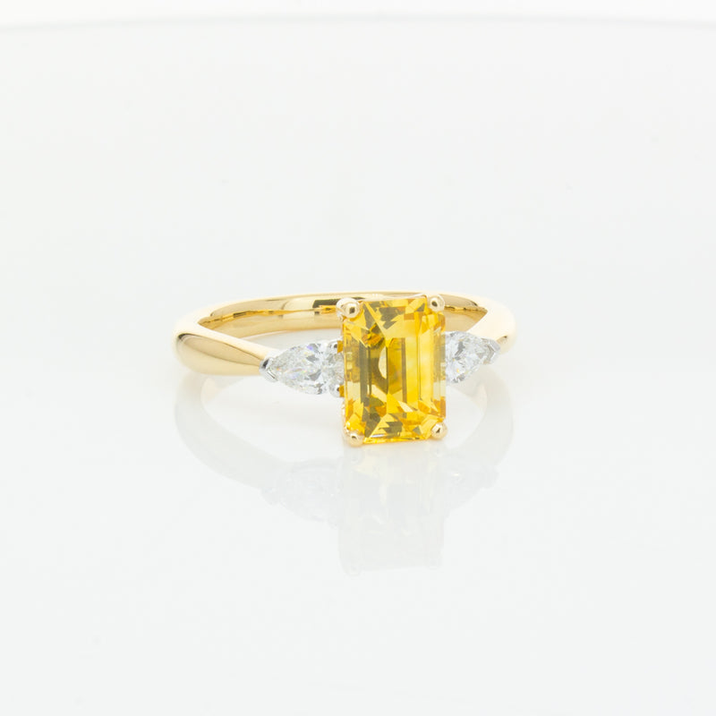 18ct Yellow Gold 2.15ct Yellow Sapphire & Diamond Ayla Ring-Ring-Walker & Hall
