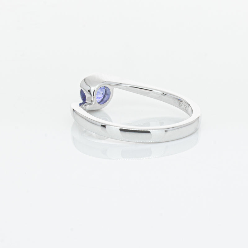 18ct White Gold .76ct Sapphire Embrace Ring-Ring-Walker & Hall