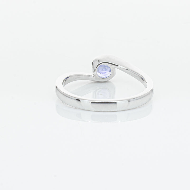 18ct White Gold .76ct Sapphire Embrace Ring-Ring-Walker & Hall