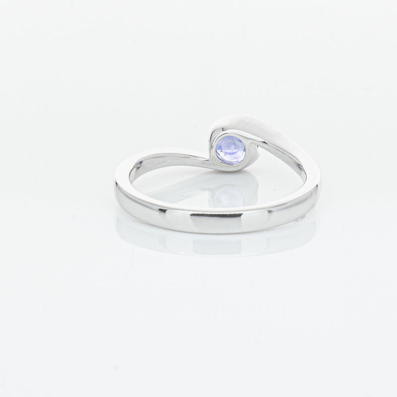 18ct White Gold .76ct Sapphire Embrace Ring-Ring-Walker & Hall