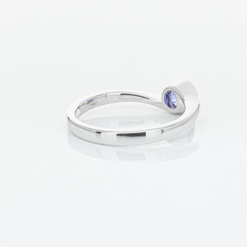 18ct White Gold .76ct Sapphire Embrace Ring-Ring-Walker & Hall