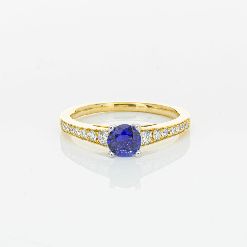 18ct Yellow Gold .49ct Sapphire Vantage Ring-Ring-Walker & Hall