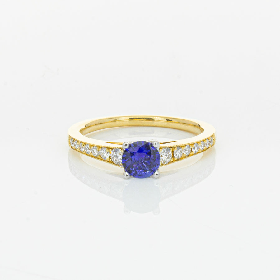 18ct Yellow Gold .49ct Sapphire Vantage Ring-Ring-Walker & Hall
