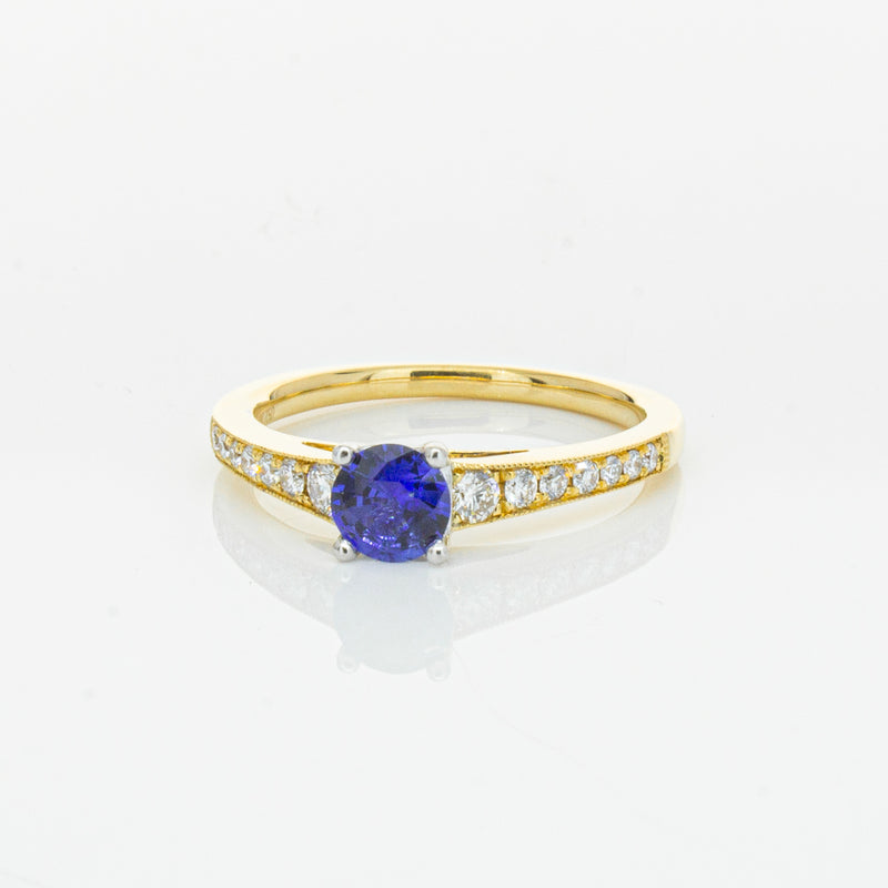 18ct Yellow Gold .49ct Sapphire Vantage Ring-Ring-Walker & Hall
